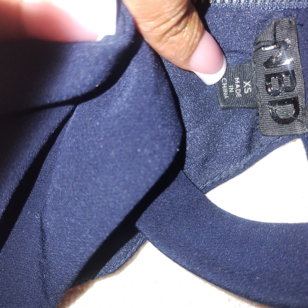 NBD Navy Halter Romper - Picture 3 of 5